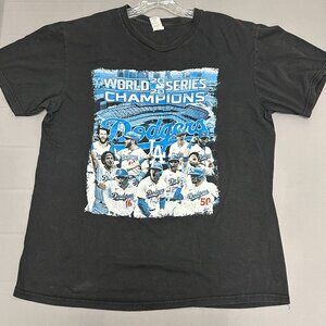 2020 World Series Champions LA Dodgers Men's Black T Shirt